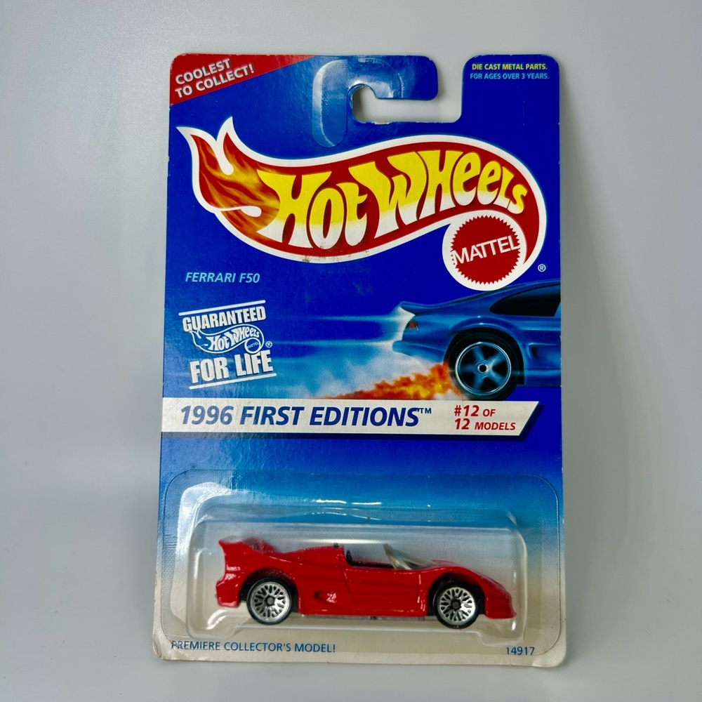 Hot Wheels 1996 First Editions Ferrari F50 Red 12/12 Collector Number #377 New